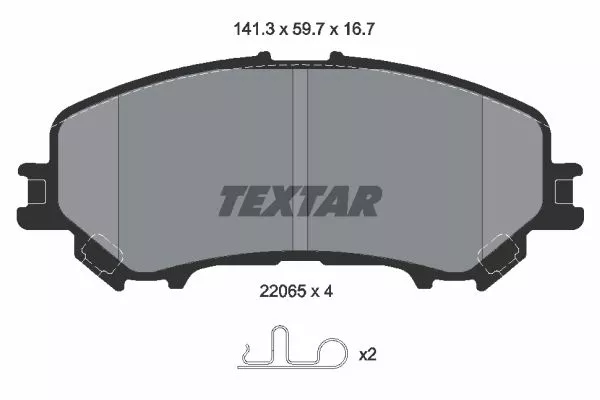 TEXTAR 2206503 Гальмівні колодки