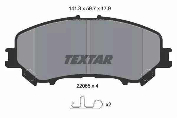 TEXTAR 2206501 Тормозные колодки