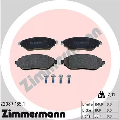 ZIMMERMANN 22087.185.1 Тормозные колодки