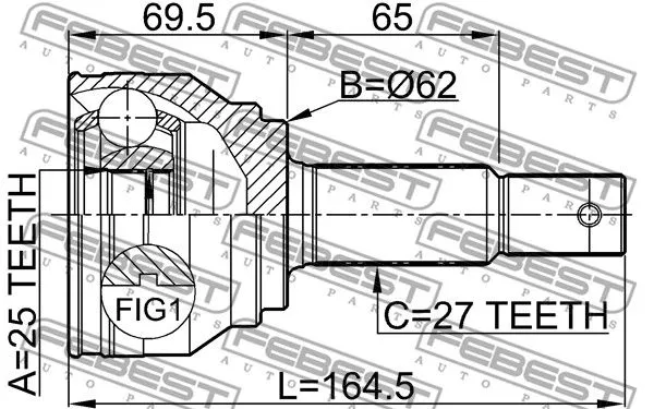 Febest 2210-NSP27A48 ШРУС