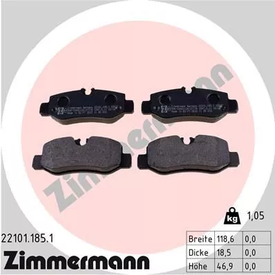 ZIMMERMANN 22101.185.1 Гальмівні колодки