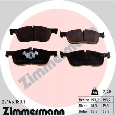 ZIMMERMANN 22145.180.1 Гальмівні колодки