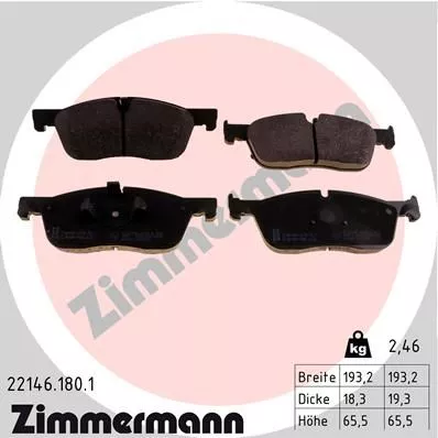 ZIMMERMANN 22146.180.1 Гальмівні колодки