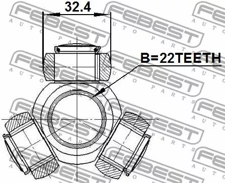 Febest 2216-SPA ШРУС