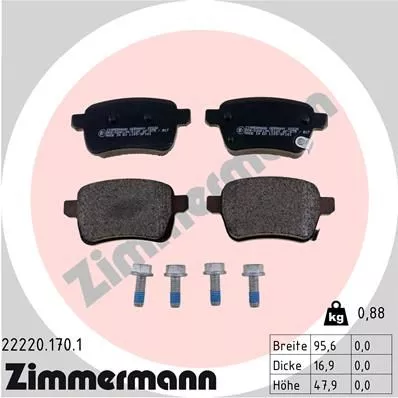 ZIMMERMANN 22220.170.1 Гальмівні колодки