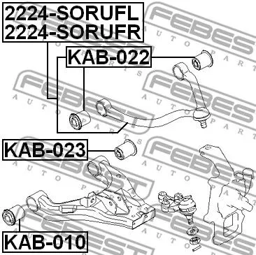Febest 2224-SORUFL Рычаг подвески