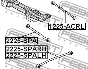 Febest 2225-SPALH Ричаг підвески (поперечний, діагональний, продольний)