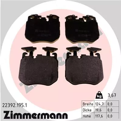 ZIMMERMANN 223921951 Тормозные колодки