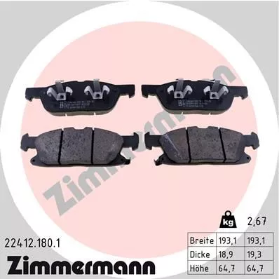 ZIMMERMANN 22412.180.1 Гальмівні колодки