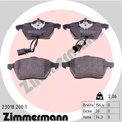 ZIMMERMANN 23018.200.1 Тормозные колодки