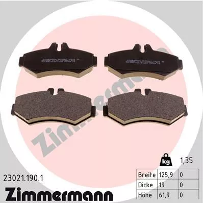 ZIMMERMANN 230211901 Тормозные колодки