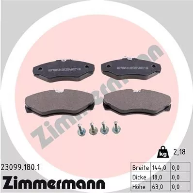 ZIMMERMANN 230991801 Тормозные колодки