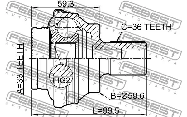 Febest 2310-CCR ШРКШ