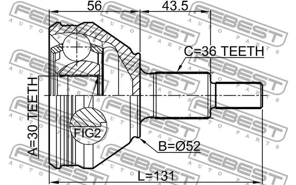Febest 2310-PV ШРУС