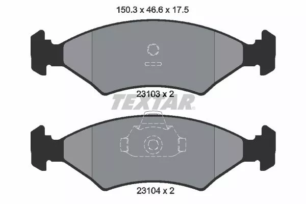 TEXTAR 2310301 Гальмівні колодки