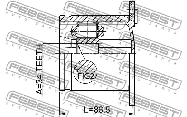 Febest 2311-CCLH ШРУС