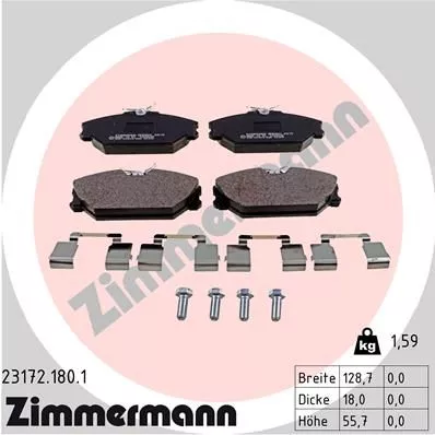 ZIMMERMANN 23172.180.1 Тормозные колодки