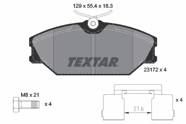 TEXTAR 2317203 Тормозные колодки