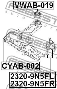 Febest 2320-9N5FL Шаровая опора