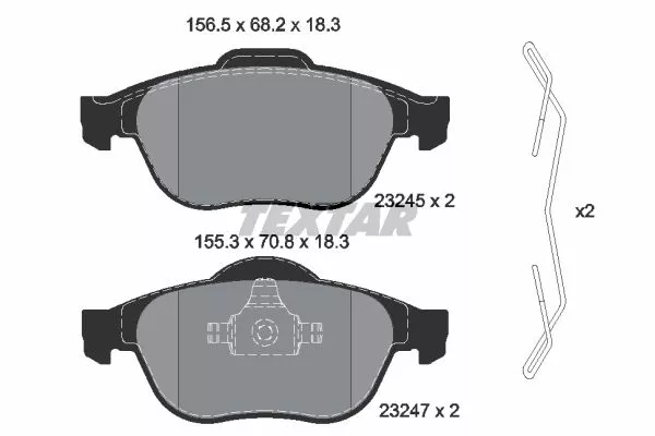 TEXTAR 2324502 Тормозные колодки