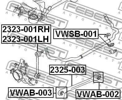 Febest 2325-003 Рычаг подвески