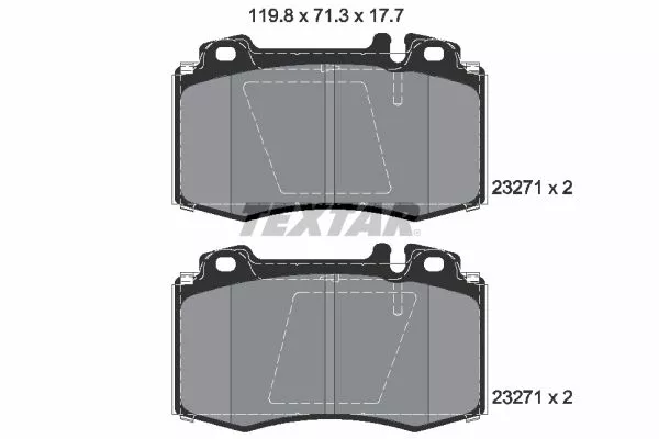 TEXTAR 2327102 Гальмівні колодки