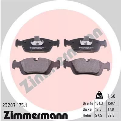 ZIMMERMANN 23287.175.1 Гальмівні колодки