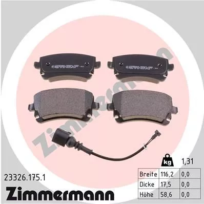 ZIMMERMANN 233261751 Гальмівні колодки