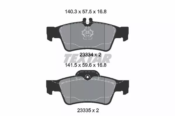 TEXTAR 2333403 Гальмівні колодки