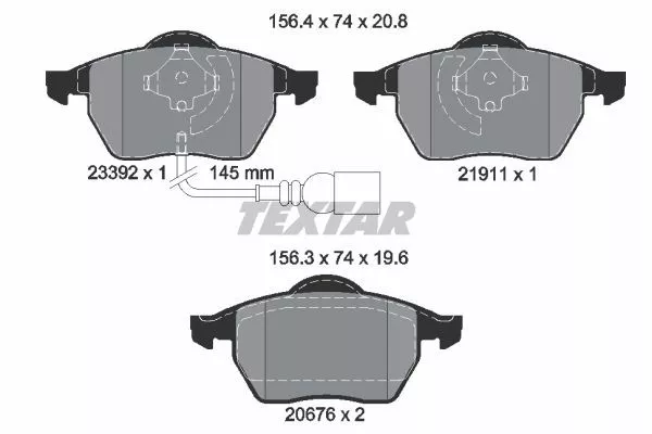 TEXTAR 2339201 Тормозные колодки