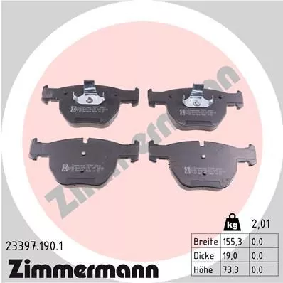 ZIMMERMANN 23397.190.1 Гальмівні колодки