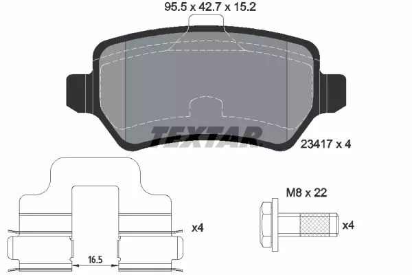 TEXTAR 2341781 Тормозные колодки