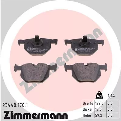 ZIMMERMANN 23448.170.1 Гальмівні колодки
