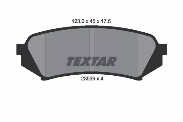 TEXTAR 2353902 Гальмівні колодки