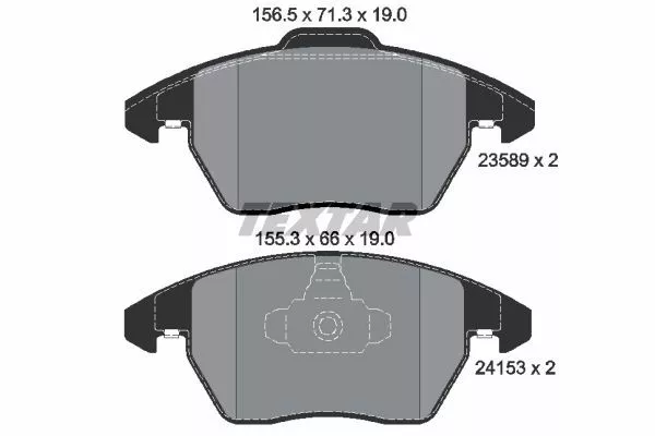 TEXTAR 2358901 Гальмівні колодки