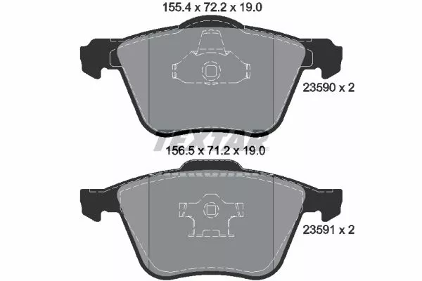 TEXTAR 2359001 Гальмівні колодки