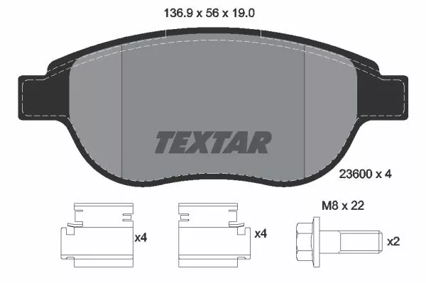 TEXTAR 2360001 Тормозные колодки