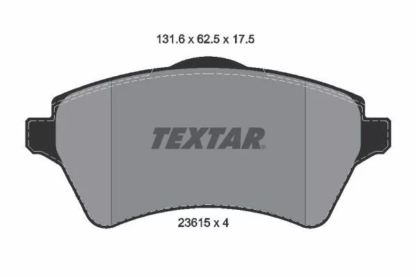 TEXTAR 2361501 Гальмівні колодки