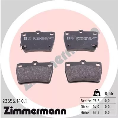 ZIMMERMANN 23656.140.1 Тормозные колодки