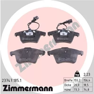 ZIMMERMANN 237471851 Гальмівні колодки