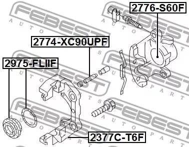 Febest 2377C-T6F Ремкомплект тормозного суппорта