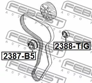 Febest 2388-TIG Ролик ременя генератора