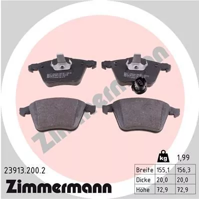 ZIMMERMANN 23913.200.2 Гальмівні колодки