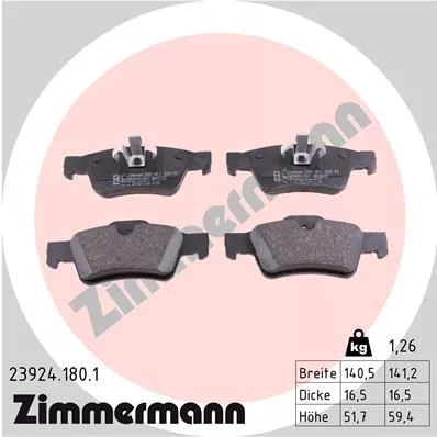 ZIMMERMANN 23924.180.1 Гальмівні колодки