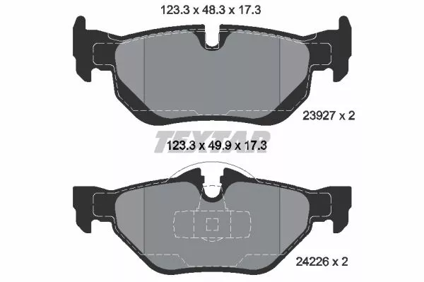 TEXTAR 2392701 Гальмівні колодки