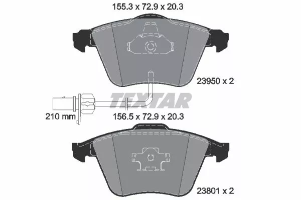 TEXTAR 2395001 Тормозные колодки