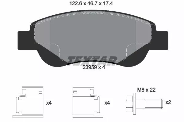 TEXTAR 2395901 Гальмівні колодки