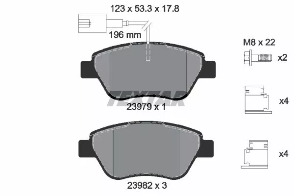 TEXTAR 2397903 Тормозные колодки