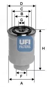 UFI 24.119.00 Топливный фильтр