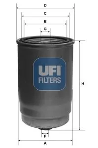 UFI 24.123.00 Топливный фильтр